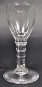 18TH CENTURY FACETED CUT STEM WINE GLASS
