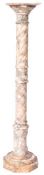 19TH CENTURY VICTORIAN MOTTLED GREY MARBLE COLUMN