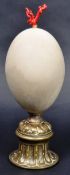 TAXIDERMY & NATURAL HISTORY - OSTRITCH EGG ON STAND