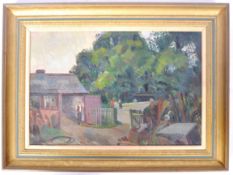 BARNETT FREEDMAN (1901-1958) - OIL ON CANVAS LANDSCAPE SCENE