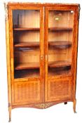 19TH CENTURY FRENCH KINGWOOD MARBLE & ORMOLU VITRINE