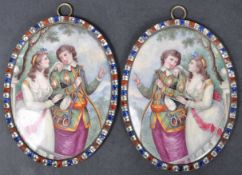 PAIR OF LATE 18TH CENTURY BATTERSEA ENAMEL PORTRAITS