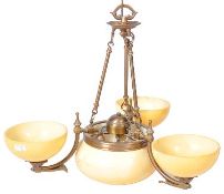 20TH CENTURY MARBLE EFFECT CEILING LIGHT