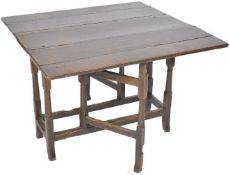 17TH CENTURY COUNTRY OAK GATE LEG DINING TABLE