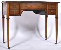 EDWARDIAN INLAID MAHOGANY WRITING TABLE DESK