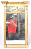 REGENCY PERIOD GESSO PIER MIRROR WITH PAINTED SCENE