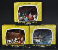 COLLECTION OF X3 VINTAGE MARX TOYS 101 DALMATIANS PLAYSETS