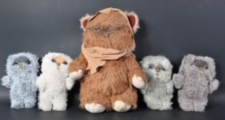 STAR WARS - COLLECTION OF VINTAGE PLUSH EWOK TOYS