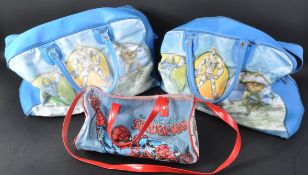 COLLECTION OF VINTAGE ORIGINAL MASTERS OF THE UNIVERSE & THE AMAZING SPIDER-MAN SCHOOL BAGS