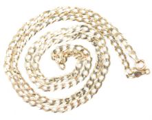 HALLMARKED 9CT GOLD FLAT LINK NECKLACE CHAIN