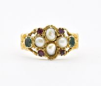 HALLMARKED VICTORIAN CLUSTER RING
