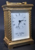 VINTAGE 20TH CENTURY BRASS CASED WM WIDDOP CARRIAGE CLOCK
