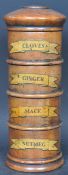 VICTORIAN REPRODUCTION WOOD SPICE TOWER