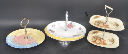 COLLECTION OF VINTAGE 20TH CENTURY CERAMIC CAKES PLATES