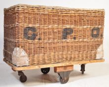 EARLY 20TH CENTURY EDWARDIAN GENERAL POST OFFICE BASKET
