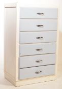 MID CENTURY 1960'S PANEL WOOD PEDESTAL CHEST OF DRAWERS