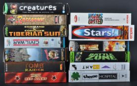 RETRO GAMING - COLLECTION OF BIG BOX PC GAMING EMPTY BOXES