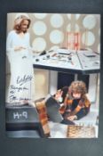 DOCTOR WHO - JOHN LEESON & BOB BAKER - AUTOGRAPHED 16X12