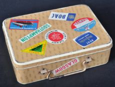 TRANSPORT - VINTAGE TIN WITH PRINTED SHIPPING LABELS