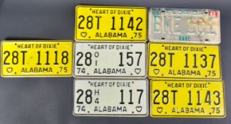 COLLECTION OF ASSORTED US VIETNAM WAR ERA CAR NUMBER PLATES