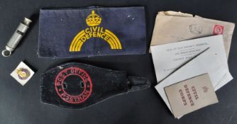 WWII SECOND WORLD WAR CIVIL DEFENCE RELATED ITEMS