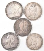 COLLECTION OF 19TH CENTURY VICTORIAN SILVER COINS
