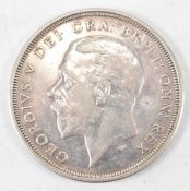 1927 GEORGE V SILVER CROWN COIN - WREATH CROWN DESIGN