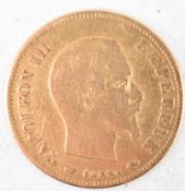 1857 NAPOLEON III 10 FRANC GOLD COIN