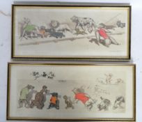 BORIS O'KLEIN - DIRTY DOGS OF PARIS - PAIR OF SIGNED PRINTS