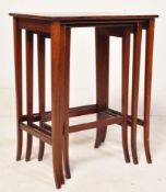 EDWARDIAN SOLID MAHOGANY GRADUATING NEST OF TABLES