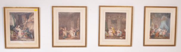 FOUR EDWARDIAN JACKSON STODART ANTIQUE PRINTS