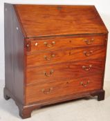 GEORGE III 19TH CENTURY SOLID MAHOGANY BUREAU DESK
