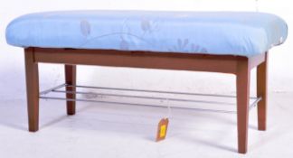 RETRO VINTAGE MID CENTURY TEAK OTTOMAN