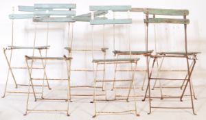 COLLECTION OF 20TH CENTURYTEAK AND METAL GARDEN CHAIRS