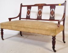 EARLY 20TH CENTURY EDWARDIAN MAHOGANY INLAID SOFA