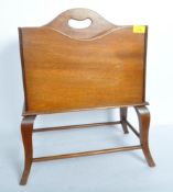 EDWARDIAN MAHOGANY CANTERBURY MAGAZINE RACK