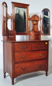 EDWARDIAN MAHOGANY TRIPTYCH DRESSING TABLE