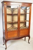 EDWARDIAN MAHOGANY VITRINE DISPLAY CABINET