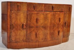 A 1930's ART DECO BURR WALNUT DRESSING TABLE CHEST