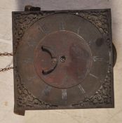 18TH CENTURY BRASS LONG CASE CLOCK MOVEMENT