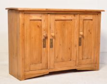 VINTAGE SCANDINAVIAN PINE WOOD SIDEBOARD CREDENZA