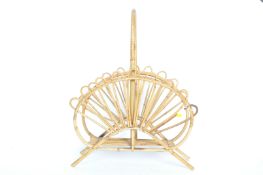 RETRO 1960S ITALIAN BAMBOO MAGAZINE RACK