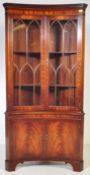 REGENCY REVIVAL MAHOGANY INVERTED CORNER CABINET