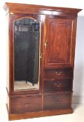 LATE VICTORIAN MAHOGANY GENTS COMPACTUM WARDROBE