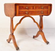 REGENCY REVIVAL REPRODUX BURR WALNUT SOFA TABLE