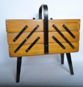 RETRO VINTAGE MID 20TH CENTURY TEAK SEWING BOX