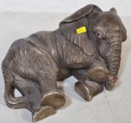 LARGE RETRO 20TH CENTURY RESIN ELEPHANT