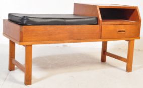 RETRO VINTAGE TEAK WOOD TELEPHONE TABLE