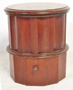 VICTORIAN 19TH CENTURY MAHOGANY CYLINDRICAL COMMODE
