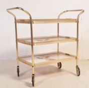 VINTAGE 20TH CENTURY THREE TIERED DRINKS TROLLEY